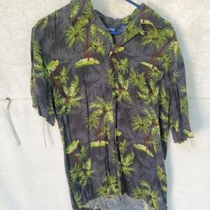 Mens Busy Print button down